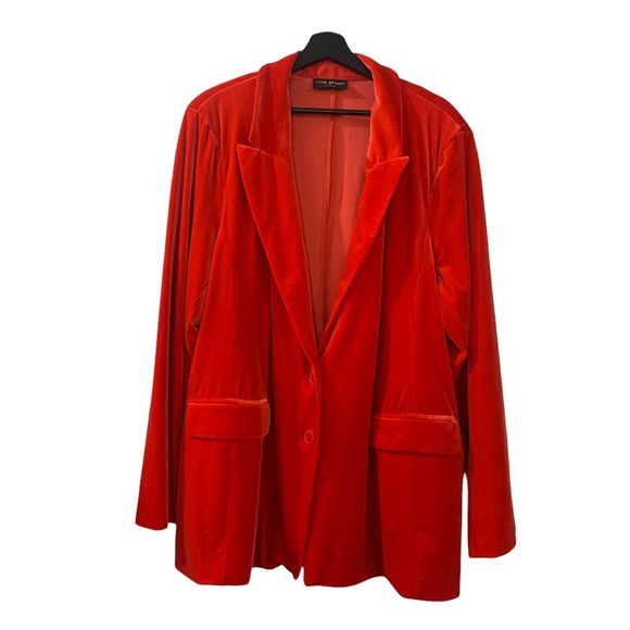 Lane Bryant Jackets & Blazers - Lane Bryant Red Velvet Blazer Jacket